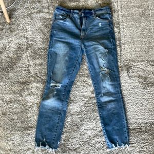 High rise super skinny ankle jean